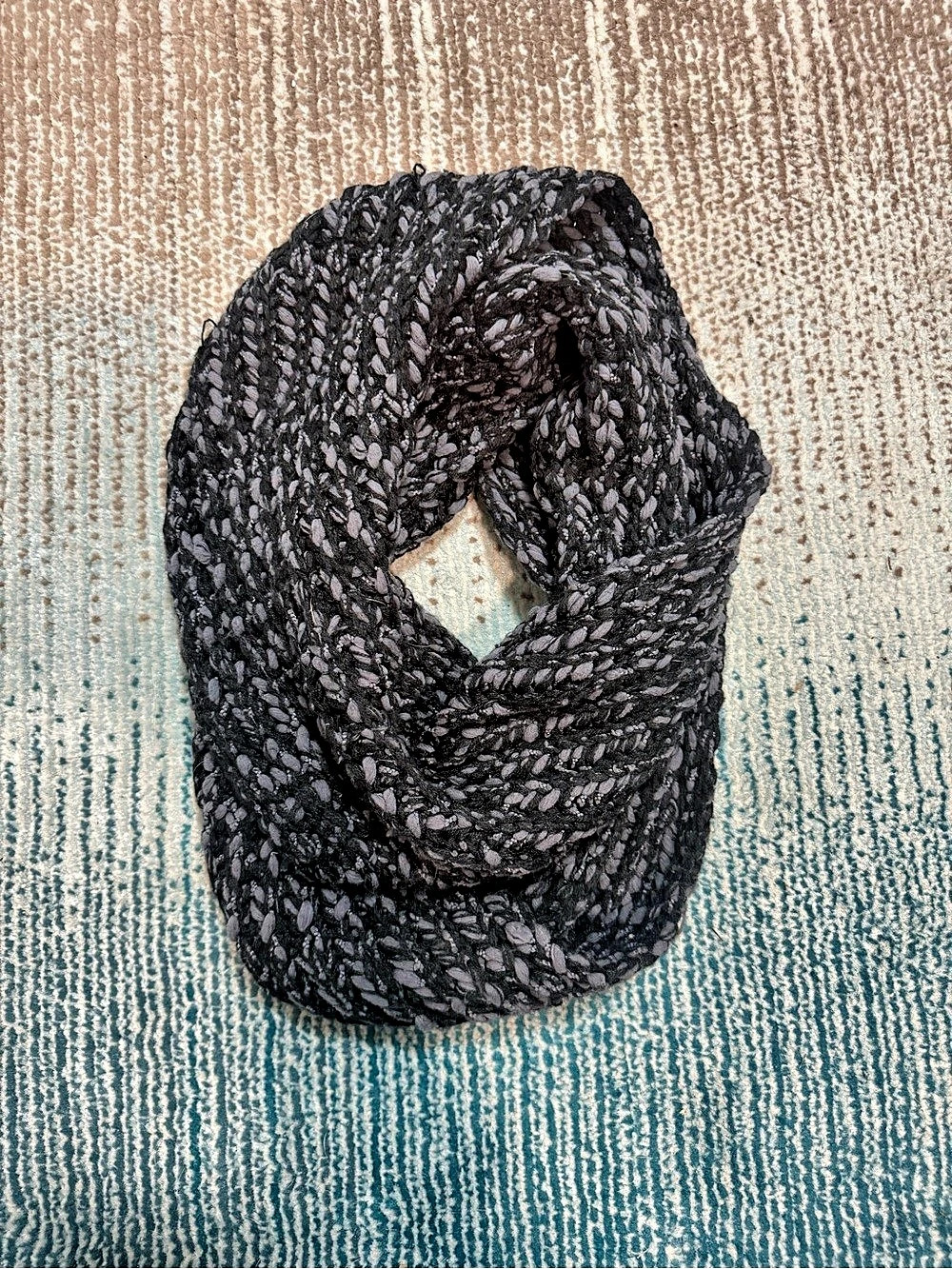 Black Knit Infinity Scarf